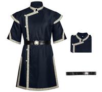 Générique Déguisement Homme Carnaval Tunique Médiévale À Lacets Style Viking Pirate Mercenaire Samouraï Pour Gn Et Cosplay Déguisement Adulte Guerrier