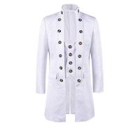Générique Déguisement Homme Carnaval Veste Queue-De-Pie Rétro Punk Médiéval Pour Soirée Costumée Et Bal Masqué Manteau De Cour Style Gothique Et Victorien Élégant Déguisement Adulte Carnaval