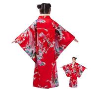 Générique Déguisement Kimono | Robe Longue À Imprimés Floraux Traditionnels - Costume Kimono Japonais Pour,Pour Élèves De 2 À 10 Ans, Anniversaire, Pièce De Théâtre, Cosplay, Fête, Événement,
