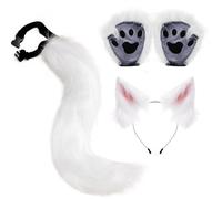 Générique Déguisement Loup Adulte,Déguisement Loup Effet Réel Femme Facile à Enfiler - Accessoire de Cosplay Doux et Fantaisie pour Fêtes, Performances sur Scène, Carnaval et Fêtes d'Anime