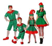 Générique Déguisement Lutin Enfants, Set Lutin De Noel, Costume de Lutin de Noël Ensemble de bonnets et de chaussettes - Carnaval de la St Patrick et Costumes Cosplay Filles