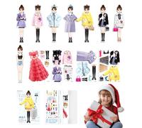 Générique Déguisement Magnétique pour Bébé - Ensemble De en Papier Princesse | Faire Semblant De Jouer À Un Jeu De Jouets De Voyage pour Les Filles | À Habiller Magnétique - Utilisation Éducative