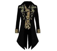 Générique Déguisement Médiéval Femme, Robe Gothique Médiévale Costume Deluxe De Reine Deguisement Duo Halloween Tunique Medievale Femme Tenue Spectacle Scène Thème (Le noir,XXL)