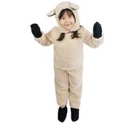 Générique Déguisement Mouton - Polyester S-XL | Costume Peluche Mixte | Tenue Animale Enfant Halloween Anniversaire Fête Noël Photos De Famille Hiver Pyjama Douillet Cosplay Jardin Carnaval