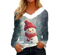 Générique Deguisement Noel Adulte Femme V Col Chaud Vetements Mode Mode Jacquard Adulte Noel Femme Ugly Beau Chic Déguisements Hiver Couple Drole Famille Pull Noël Moche L