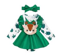 Générique Deguisement Noel Bebe Combinaisons Une Pièce Ensemble Bébé Garçon 6 Mois Barboteuse Chapeau Manteau Pantalon Bonnet Et Chaussette Costume Naissance 0-12 (Vert #1,18-24 Mois)