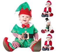 Générique Deguisement Noel Bebe, Enfant Ensembles de Noël Vêtements, Costume de Noël Déguisements pour Garçon Fille, Tenue Noel Bebe Garcon Jumpsuit Deguisement pour Fête de Noëls, Carnaval