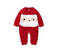 Générique Deguisement Noel Bebe Garcon,Ensemble Enfant 12 Ans Bodys Et Combinaisons Bébé Garçon Costume Carnaval Garcon Fille Body Manche Longue Hiver Anniversaire 1 an (e#Rouge,3-6 Mois)
