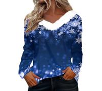 Générique Déguisement Noël Femme v col Humour Renne Couple Vetement Noel Pull Fête Pull Hiver Déguisements Sapin Chaud Lumineux Hiver Famille Drole Deguisement Femme Noel S