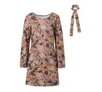 Générique Deguisement Noel Style Hippie Années 70 Disco Outfit Années 60 Party Tenue Robe Chic Style Vintage pour Fêtes De Noël Et Carnaval