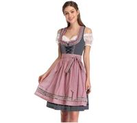 Générique DéGuisement Oktoberfest Femme, Costume FêTe de La BièRe Costume Oktoberfest Femme Robe Traditionnelle Midi pour Chemisier Sexy Deguisement None Halloween Halloween Diable