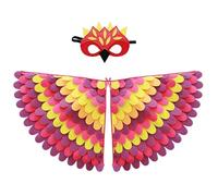 Générique Deguisement Perroquet Enfant, Costume Perroquet Enfant Avec Masque Ailes ColoréEs D'Oiseaux DéGuisement Coloré Cornaval Halloween Dress Up Cosplay Party Pour Fille Garcon 3~8 Ans 2026