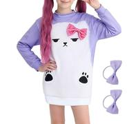 Générique Déguisement Pour Jeunes Filles | Vêtements Ours Violet Respirant | Robes De Soirée Fantaisie Pour Jeunes Filles | Pour Tout-Petits Halloween Noël Anniversaire École Salle De Classe