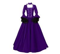 Générique Deguisement Sorcière Femme Vintage Horreur Pirate Halloween Costume Déguisement Pirate Squelette Diablesse Nonne Déguisé Citrouille Grande Deguisement Longue Infirmiere Robe d'halloween 3XL
