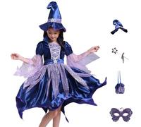 Générique Deguisement Sorciere Fille,Tenue Halloween Bebe Fille, 5 Ans Deguisement Enfant Garcon DéGuisement Bebe Unisexe Costume 2 Ans Lot Chapeau Sorciere VêTements De SorcièRe