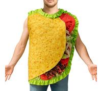 Générique Déguisement Taco,Haut Déguisement Taco Halloween Costume Jeu de Rôle - Tenues Amusantes pour Hommes, Femmes, Adolescents et Adultes pour, Performance, Photographie, Événements Festifs et M