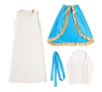 Générique Déguisement Vierge Marie pour Fille | Costume Marie Pour Fille | Tenue Cosplay Halloween Pour Fête Déguisée Jeu De Rôle Spectacle Événement Convention