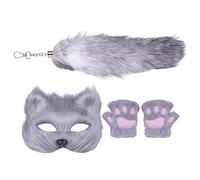 Générique Déguisements Animaux Pour Femmes | Costume Halloween - Accessoires Mignons Gants Pattes Masque Queue pour Soirée Déguisée Halloween