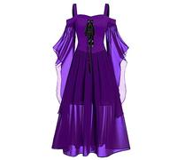 Générique Déguisements Sorciere Taille Elegant Petit Cosplay Longue Medievale Costume Zombie Adulte Robe Victorienne Femme Corset Sorcière Demon Robe Halloween Femme 3XL