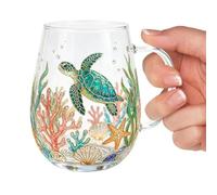 Générique Dekorative Kaffseebecher Vintage Kolibri Wildblumen Glaswadren