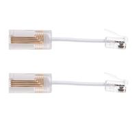 Générique Démêleur Rotatif Rj9 pour Cordon Téléphonique Fixe 2 Pièces, Connecteur Pivotant L’Enchevêtrement, pour Bureau et Maison