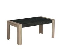Générique Demeyere Table Haute Sheffield 90x170 - Décor Chene brossé Noir et Bois - L 170 x P 90 x H 77,10 cm