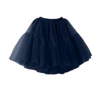 Générique Demi-Jupe pour Femmes Tutu Bouffante Patchwork Haut et Bas Style élégant et Moderne Parfait pour soirées ou Tenues décontractées Confortable et légère (Navy, One Size)