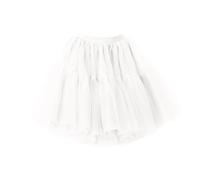 Générique Demi-Jupe pour Femmes Tutu Bouffante Patchwork Haut et Bas Style élégant et Moderne Parfait pour soirées ou Tenues décontractées Confortable et légère (White, One Size)