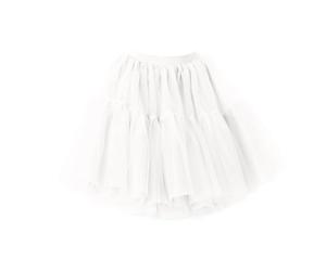 Générique Demi-Jupe pour Femmes Tutu Bouffante Patchwork Haut et Bas Style élégant et Moderne Parfait pour soirées ou Tenues décontractées Confortable et légère (White, One Size)