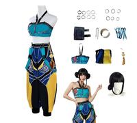 Générique Demon Hunter Cosplay Costume Perruque KPop HUNTR/X Cosplay Anime Rumi/Mira/Zoe K-Pop Costume Anneau et Accessoires pour Halloween Carnaval Party (Zoe, M)