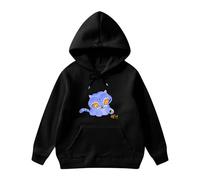 Générique Demon Hunters Sweat à Capuche pour Fille - Sweat K-Pop Demon Rumi Mira Zoey Pull Imprimés Manches Longues Sweatshirt 2025 Mode Fille et Ado 2-16 Ans Hoodie Noir