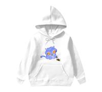 Générique Demon Hunters Sweat à Capuche pour Fille - Sweat K-Pop Demon Rumi Mira Zoey Pull Imprimés Manches Longues Sweatshirt 2025 Mode Fille et Ado 2-16 Ans Hoodie Blanc
