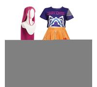 Générique Demons Hunters Costume for Girls, Demons avec des perruques, Halloween Costumes Anime Cosplay Tenues pour les fêtes de la performance du carnaval Play