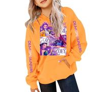 Générique Demons Hunters Sweats à Capuche pour Filles Vintage Y2K Kpop Hoodie Imprimés Huntri/X Sweatshirt Pull à Manches Longues Décontractés Sportswear Hauts (01-1-Orange, 7-9 Years)