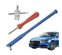 Générique Démonte-de Valve de Pneu Extraction Métallique | Kit Extracteur de Valve Trois Pièces | pour Voiture Camion SUV Véhicule Remorque Vélo Moto Quad Équipement Agricole Atelier Garage
