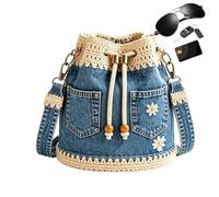 Générique Denim Bag - Bucket Bags For Women | Small Jeans Bucket Bag