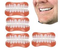 Générique Dentaires Instantanées Placage Prothèse Cosmétique Prothèses Dentier Provisoire Dents Facettes Dentaires Haut Bas Prothèses Dentaires,4pcs