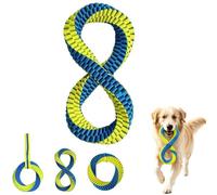 Générique Dental Cleaning Tug Toy for Dog,Washable Figure-8 Double-Loop Design Chew Toy,Tear-Resistant Interactive Puppy Rope Toys, for Small Medium Large Dog