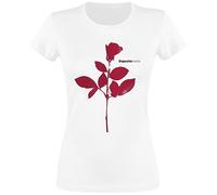 Générique Depeche Mode Femme T-Shirt Manches Courtes Blanc 100% Coton Regular/Coupe Standard