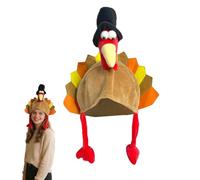 Générique Des chapeaux créatifs et drôles de dessins animés pour adultes, des vêtements de tête et des décorations de boule,Chapeau de Dinde,couvre-chef rigolo.(A)