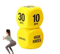 Générique Dés Fitness pour Homme | 1 Paire Jeu De Dés d'exercice pour Salle De Sport 6 Faces,Accessoires Fitness Musculation Squats Pompes Sports Ados Et Hommes Voyage Maison Extérieur
