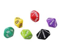 Générique Dés Multi-Faces Numériques en Plastique Lot de 6 Accessoires pour Jeux de Société et Bars Couleurs Aléatoires Valeurs Unité à Cent-Mille Couleur Aléatoire