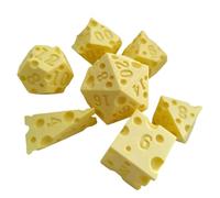 Générique Dés polyédriques en Plastique Transparent D4 D 6 D 10, 7 pièces, Accessoires de Jeu de Bureau créatifs, dés éducatifs pour, Jouet polyédrique