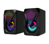 Générique Desceintes de -PC, conférencier Informatique | VerbessDesktop-Subwoofer PC -parleurs avec éclairage | 2 pièces, Son Clair, Alimentation Via USB, Plug & Play pour Le Moniteur d'