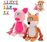 Générique Designed for Heavy Chewers, 2024 Newest Dog Animals Chew Toy, Indestructible Dog Squeak Toys, Wowpetsmart for Heavy Chewers, Cat and Dog Toys with Noise-Making Paper (2pcs-3)