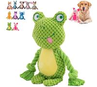 Générique Designed for Heavy Chewers, 2024 Newest Dog Animals Chew Toy, Indestructible Dog Squeak Toys, Wowpetsmart for Heavy Chewers, Cat and Dog Toys with Noise-Making Paper (Frog)