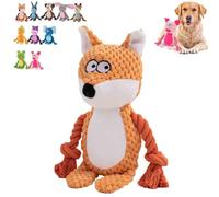 Générique Designed for Heavy Chewers, 2024 Newest Dog Animals Chew Toy, Indestructible Dog Squeak Toys, Wowpetsmart for Heavy Chewers, Cat and Dog Toys with Noise-Making Paper (Fox)