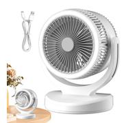 Générique Desk Fan - 25x22x18cm USB Rechargeable LED Quiet Table Fan
