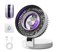 Générique Desk Fan - 5 Speeds Timer Function Foldable Rgb Light