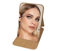 Générique Desk Mirror, Travel Makeup Mirrors, 5.7inch, Compact Beauty Mirror, Portable Pocket, Lightweight Foldable Design for Dorm, Wedding, Camping, Airplane, Barber Studio, Bathroom, Bedroom